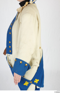  Photos Army man in cloth suit 3 17th century Army blue white and jacket historical clothing upper body 0002.jpg